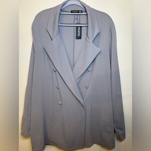SOLD! Boohoo Gray Double-Breasted Blazer